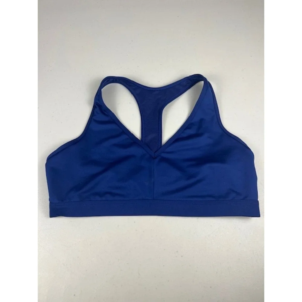 Victoria Sport Royal Blue Racerback Strappy Cage Back Sports Yoga Bra Large L